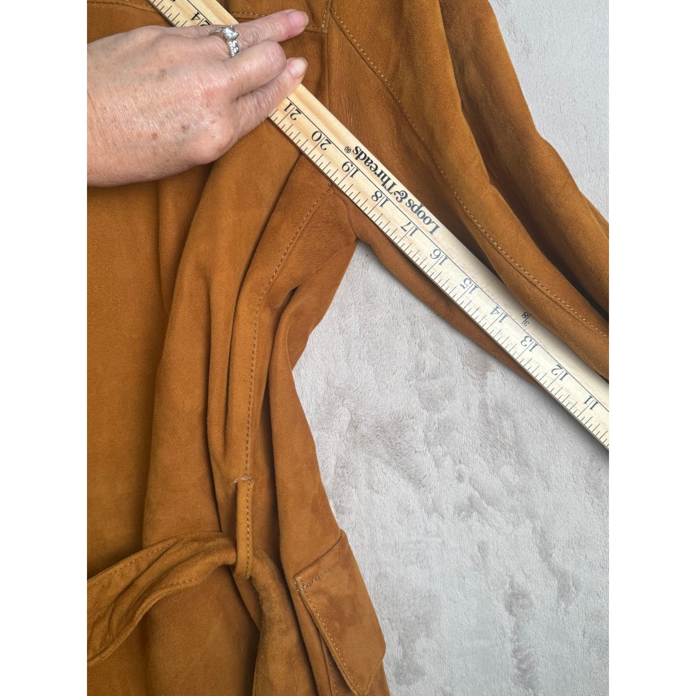 Phil Rosenblath Vintage 70s Safari Suede Jacket Mens M Brown Excellent Belted - Picture 10 of 14